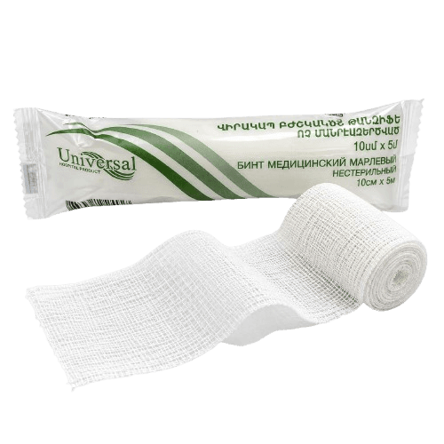 Բժշկական ոչ ստերիլ թանզիֆե բինտ — 10 սմ × 5 մ — Universal Hospital Product